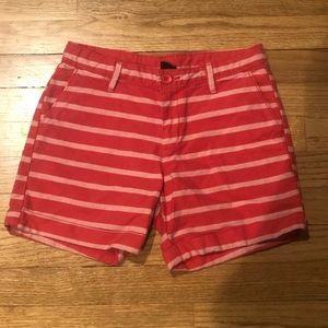 Gap kids girls red striped casual shorts